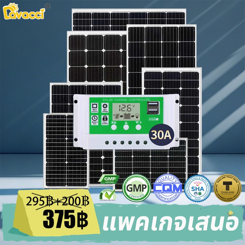 18V แผงโซล่าเซลล์ แผ่นโซล่าเซลล์ solar pannel แผงพลังงานแสงอาทิตย์ แผงโซล่า แผงไฟโซล่าเซลล์ โซล่าเซล