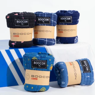 (แพ็ค3ตัว) กางเกงบ๊อกเซอร์ผู้ชาย Boxer Boocon บ็อกเซอร์พิมพ์ลาย สีโทนเข้ม คุณภาพดี เนื้อผ้านุ่มใส่สบาย ไม่ยืดไม่ย้วย