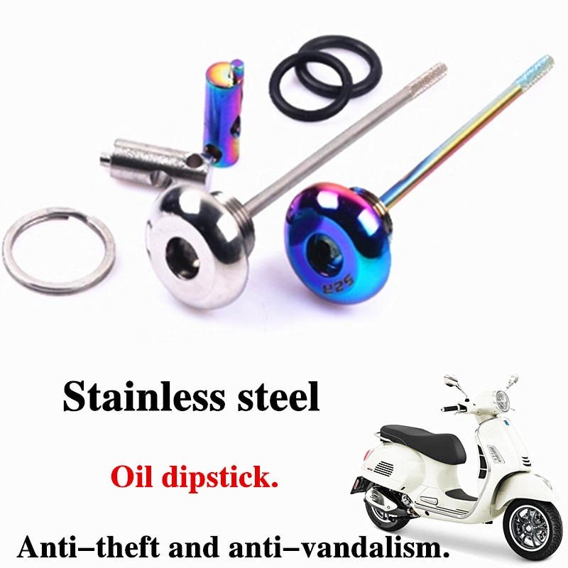 สกรูถ่ายน้ำมันเครื่อง สแตนเลส กุญแจกันขโมย สำหรับ Vespa GTS 300 gts300 พร้อมส่ง ของแต่งรถมอเตอร์ไซค์