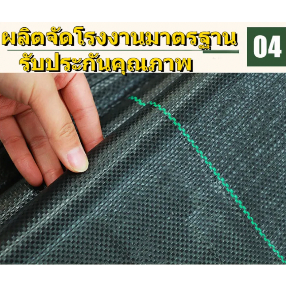 พลาสติกคลุมวัชพืช ผ้าคลุมหญ้า ผ่านการทดลองใช้งานจริง ฆ่าหญ้า1x5 2x50 1x100 2x100 3x100 กำจัดหญ้า พลาสติกคลุมดิน - รูปที่ 4