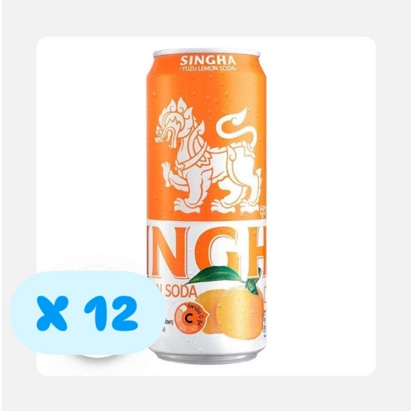 (ส่งฟรี) สิงห์โซดา ขนาด 330 มล. ( 12 กระป๋อง )