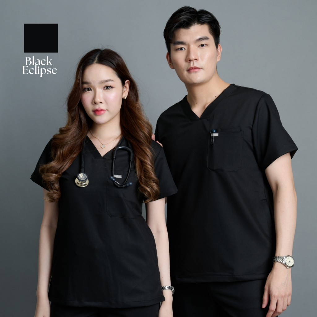 ชุดสครับ พร้อมปักชื่อ Maison Scrubs สี Black Eclipse - Legacy