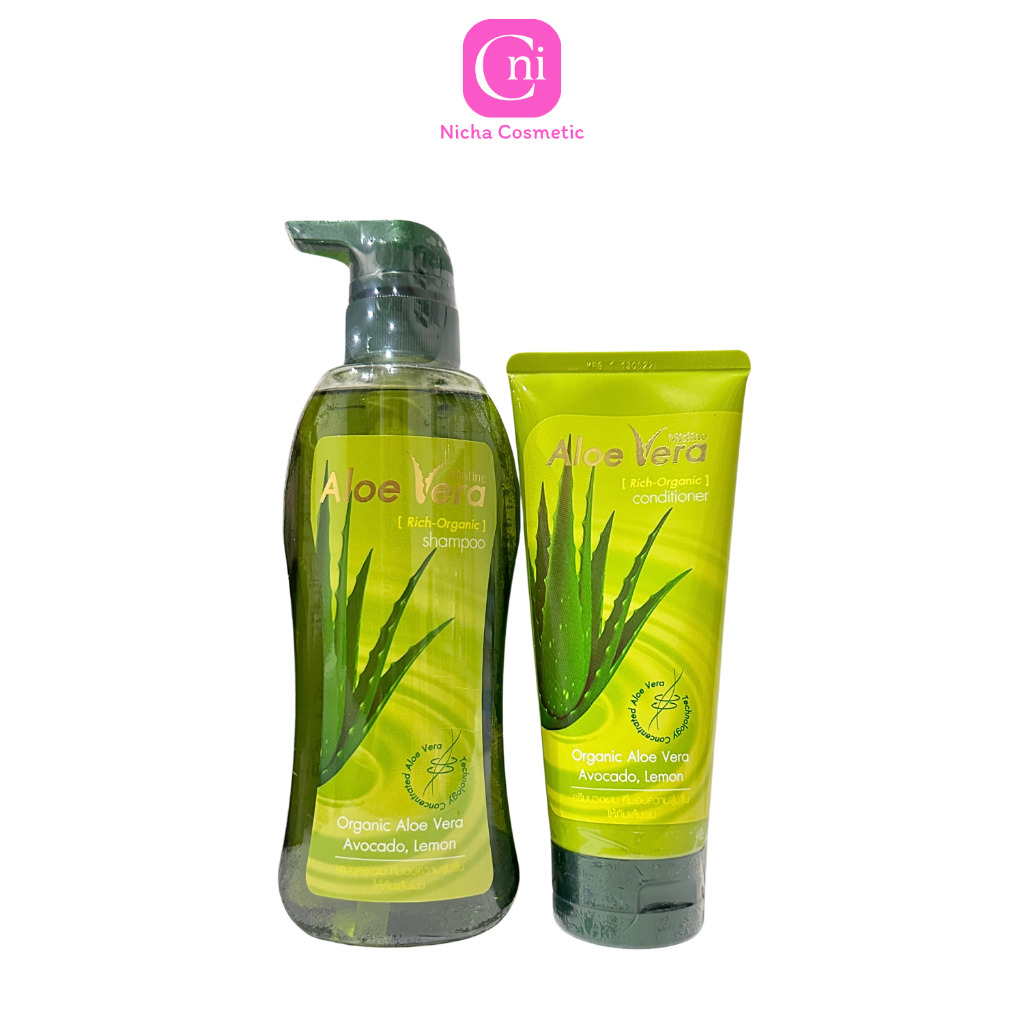 มิสทิน อโลเวร่า ริชออร์แกนิก แชมพู สูตรว่านหางจระเข้ Mistine Aloe Vera Rich-Organic Shampoo
