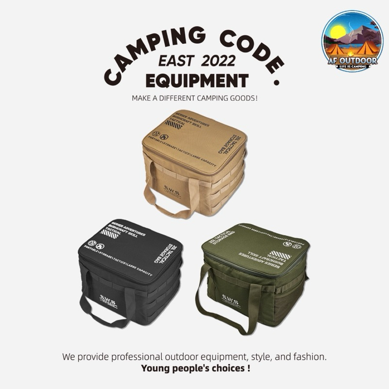 S.w.s กระเป๋าใส่อุปกรณ์แคมป์ปิ้ง กระเป๋าใส่เครื่องครัว กระเป๋าใส่หม้อ camping bag