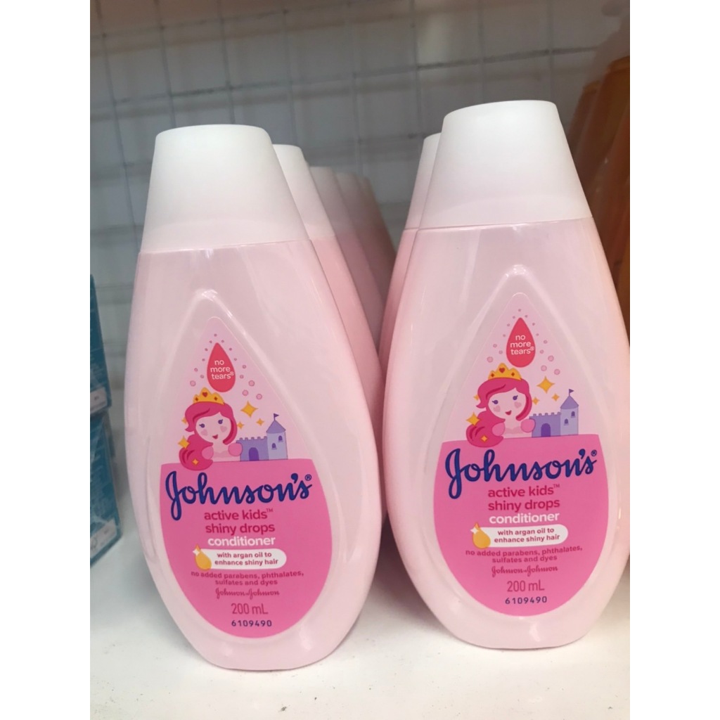 Johnson's Baby Active Kids Shiny Drops Conditioner 200 ml.จอห์นสันเบบี้ ครีมนวดผมเด็ก แอคทีฟคิดส์ ชายน์นี่ ดร็อปส์