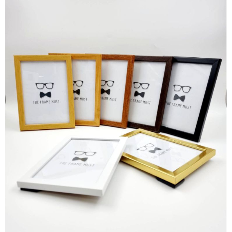 กรอบรูป ขนาด 4x6  5x7 6x8 6x9 นิ้ว และ A5 (14.8x21cm) ***กระจก+ขาตั้ง***