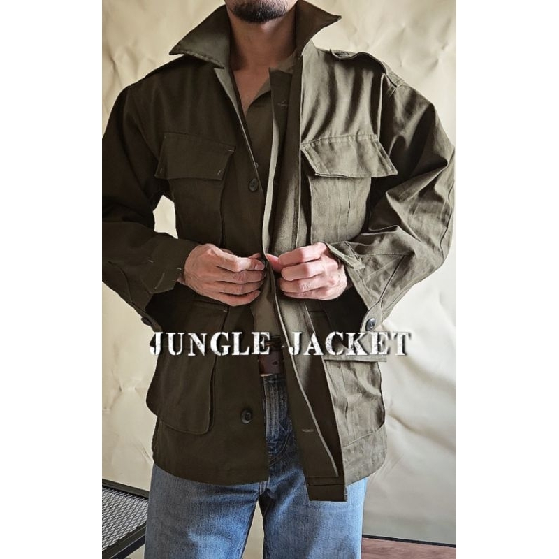 เสื้อแจ็คเก็ต สีเขียวทหาร JUNGLE JACKET