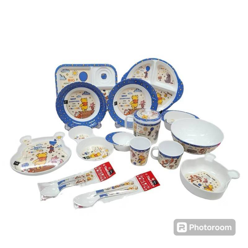 ชุด จาน ชาม เมลามีน ลาย หมีพูล์ ADVENTURES (ราคาต่อ1ชิ้น)มีหลายรายการให้เลือกนะคะ