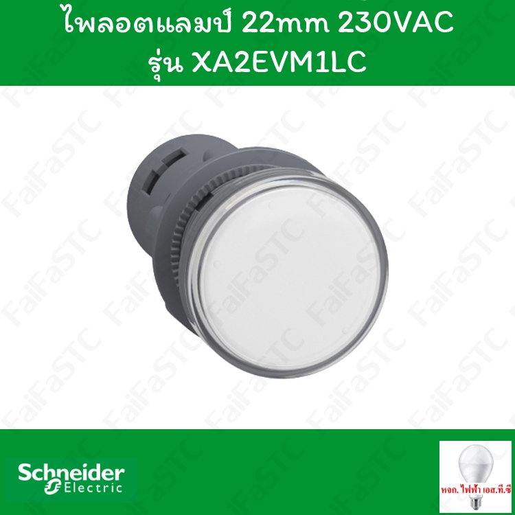 Schneider ไพลอตแลมป์ 22mm 230VAC สีขาว รุ่น XA2EVM1LC