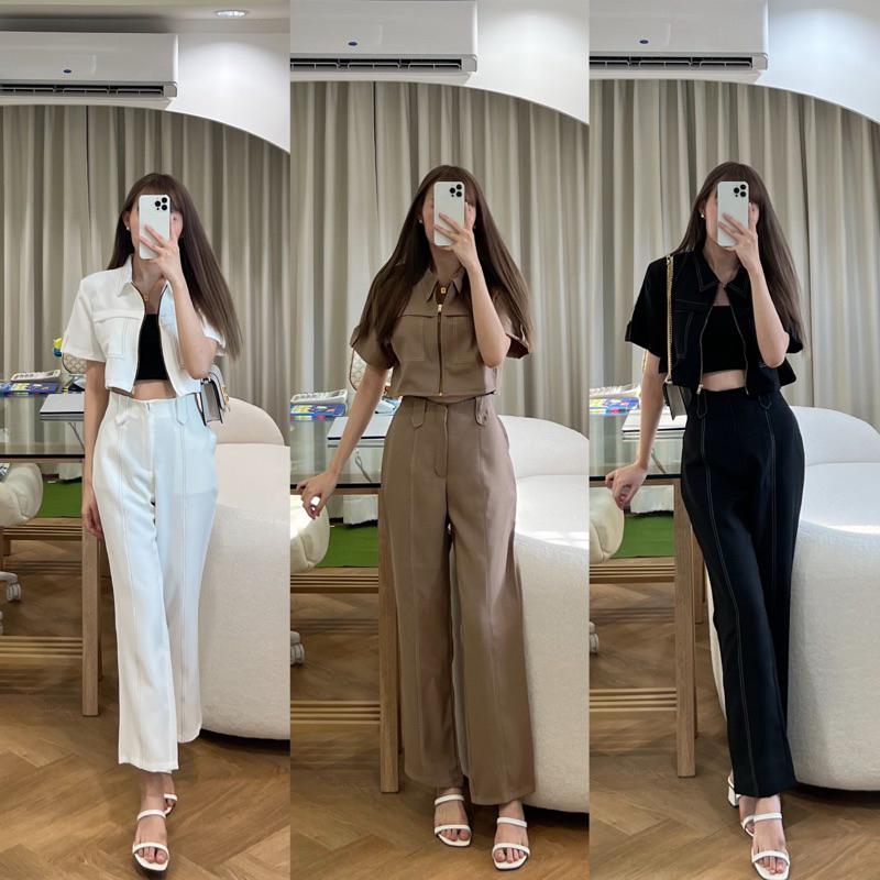 Zipper Set - ชุดเซตขายาว แต่งซิปตะเข็บคู่