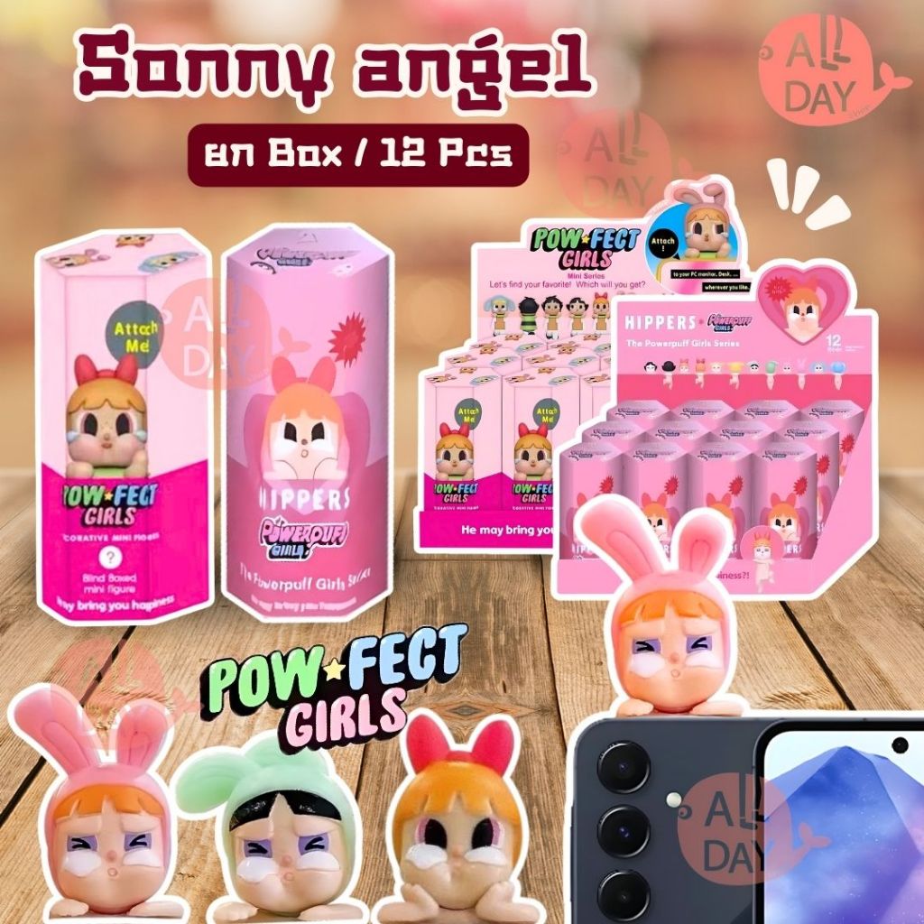 พร่อมส่งในไทย Sonny Angel The Powerpuff Girls จุ่มเกาะมือถือ พาวเวอร์พัฟเกิร์ล ติดหลังโทรศัพท์ ไม่แกะซีล ติดบนจอคอม