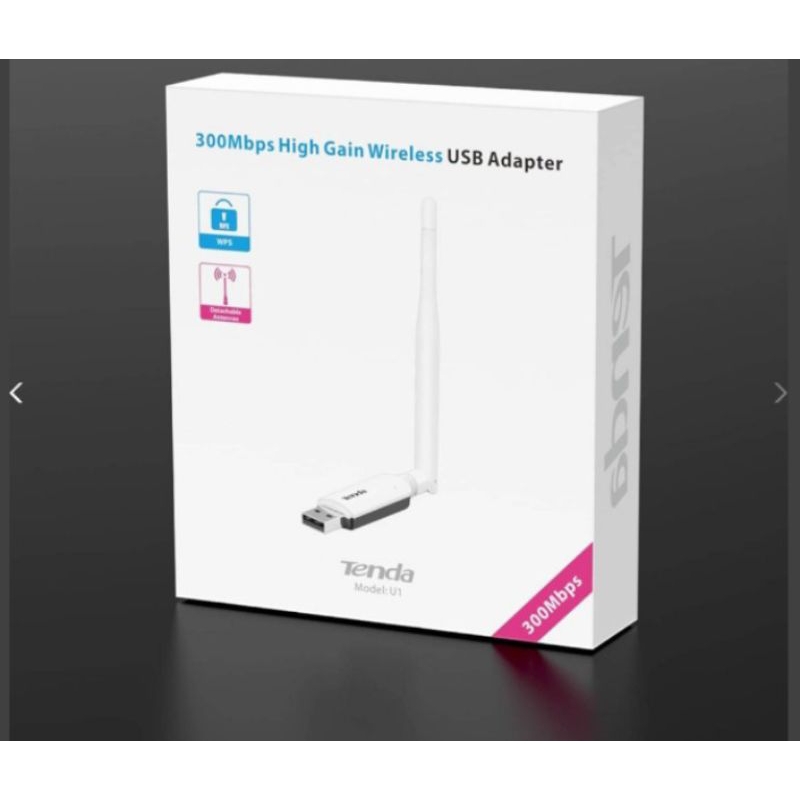 Tenda U1 300 Mbps High Gain Wireless USB Adapter ตัวรับสัญญาณ WiFi