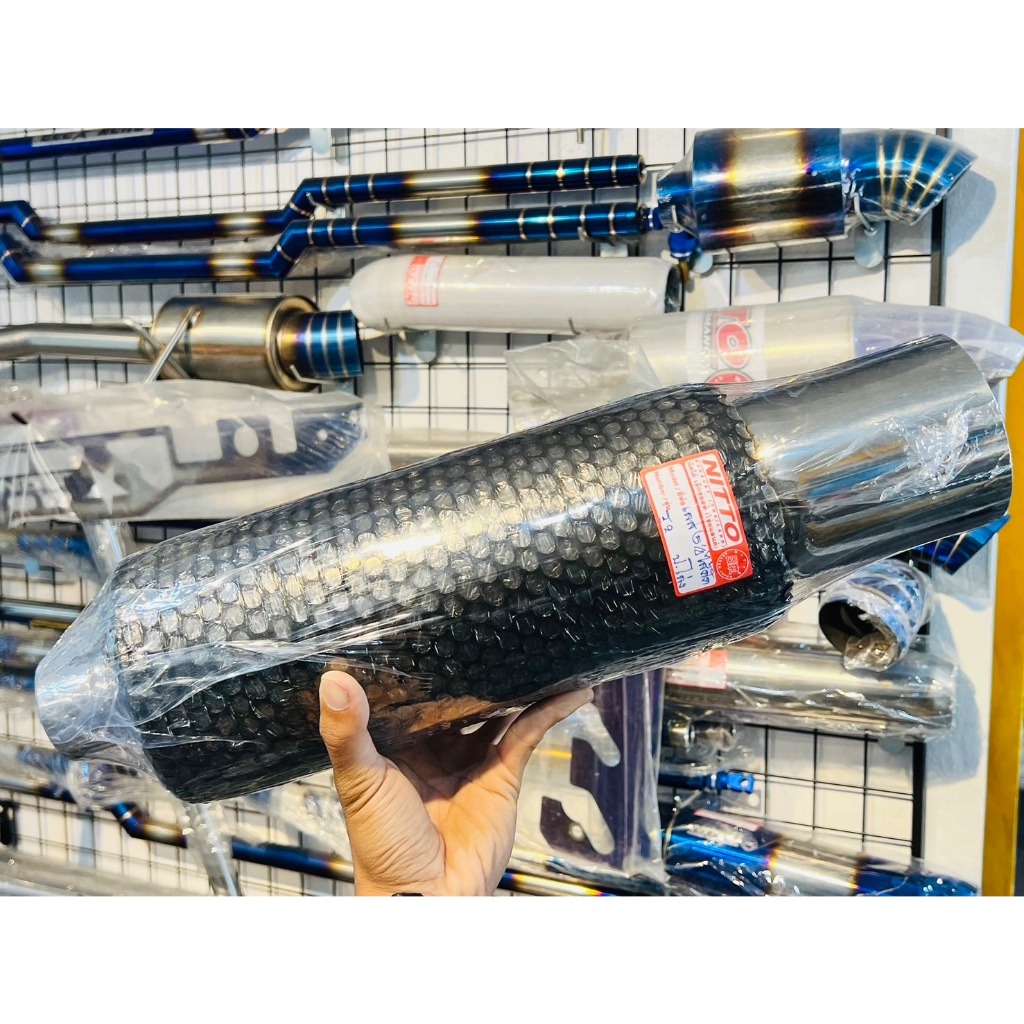 NITTO ปลายท่อไอเสีย แท้ ใบยาว 17 นิ้ว คอ 2 นิ้ว ปาก 4 นิ้ว ไส้ดัด ปลายท่อสแตนเลส แข็งแรง เสียงนุ่ม - รูปที่ 2