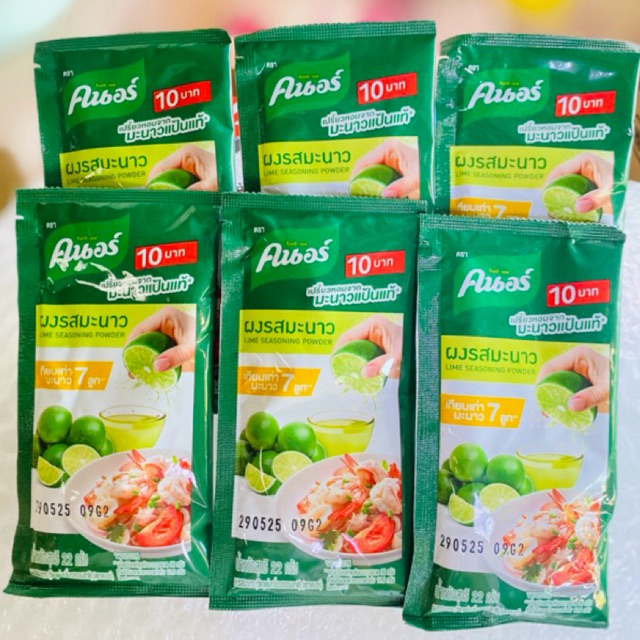 (สุดคุ้ม 4แถม2!!!) คนอร์ผงรสมะนาว วัตถุแต่งกลิ่นรสธรรมชาติ ขนาด22gx6ซอง