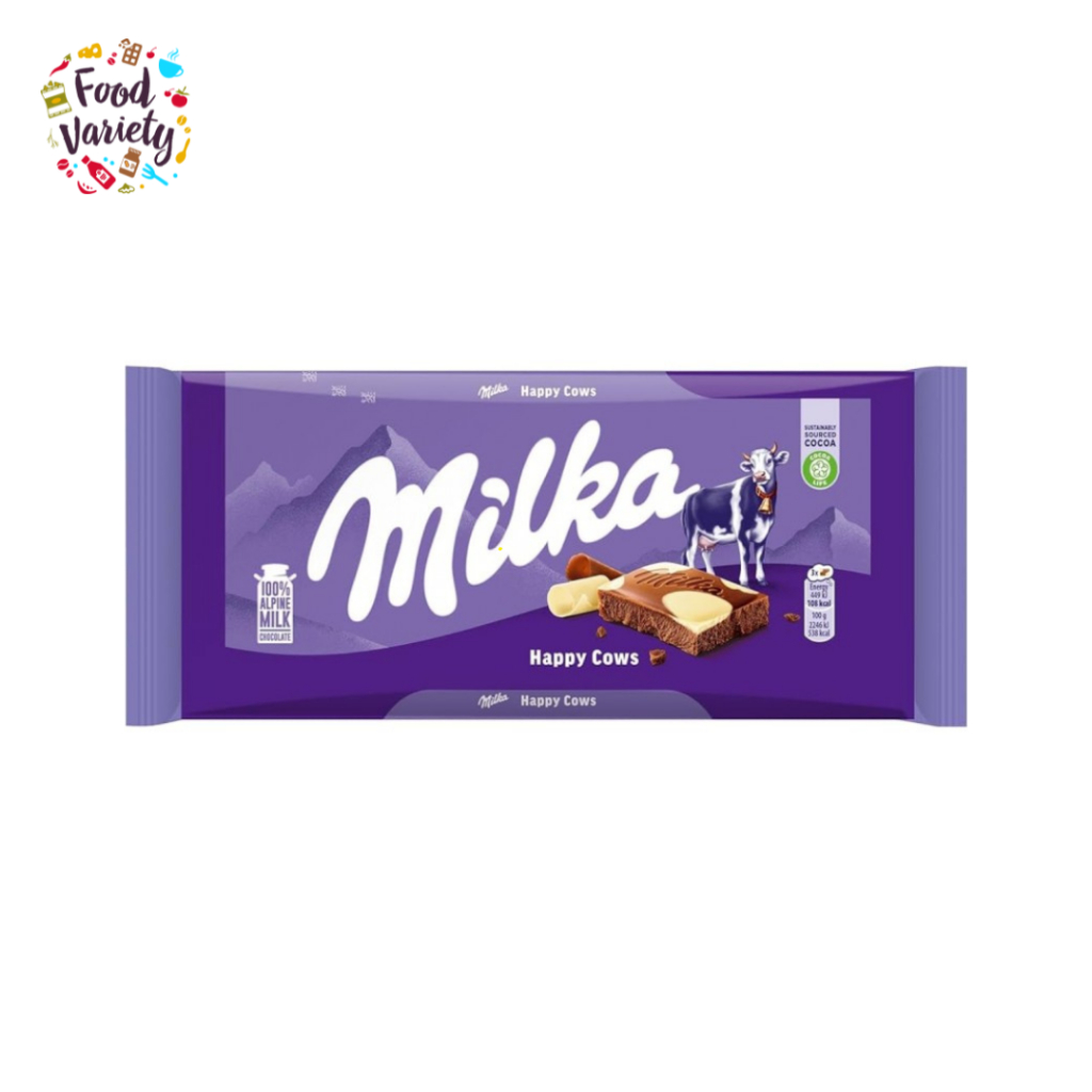 [BestBefore-23Nov2025] Milka Alpine Happy Cows Spotted Milk Chocolate Bar 100g