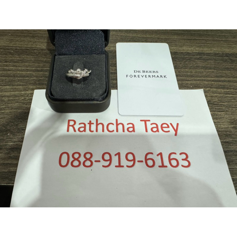 สินค้ามือ2!! แหวนเพชรJubilee Forevermark The Signature Collection Two Tone Ring ไซส์53!!