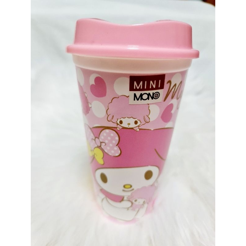 Mini mono แก้วน้ำพลาสติก my melody สีชมพู