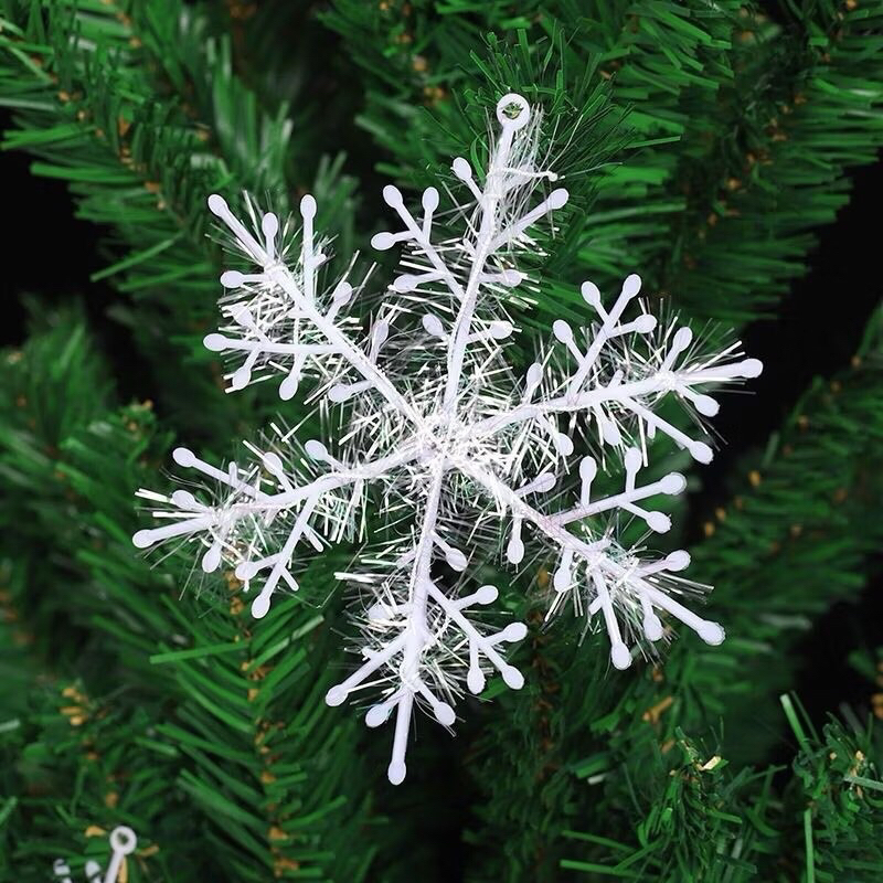 snow flake เกล็ดหิมะปลอม ประดับตกแต่งต้นคริสมาสต์ มี2ขนาด 6cm. และ8.5cm พร้อมส่งจากไทย christmas sensory play