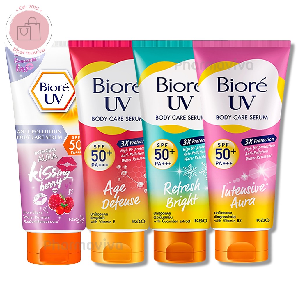 เซรั่มกันแดด Biore UV Anti-Pollution Body Care Serum SPF50+ PA+++ 50, 150 ml บิโอเร ยูวี แอนตี้โพลูชั่น บอดี้แคร์ เซรั่ม