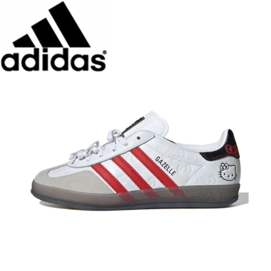 Hello Kitty x adidas originals GAZELLE INDOOR White Red Core Black white ของแท้ 100%💯