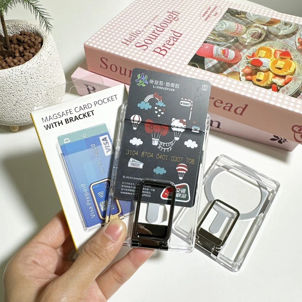 ส่งด่วน🛵 walletแม่เหล็ก รหัส MAG-001 สีใส 4 สี สแตนแบบแม่เหล็ก ใช้เป็นที่ใส่บัตร ใส่แบงค์ หรือรูป