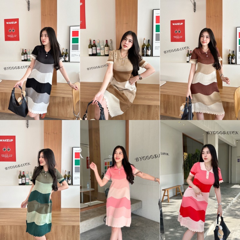 LILY เดรส เดรสกระโปรง เดรสผ้าไหมพรม เดรสน่ารักๆ งานนำเข้าสวยตรงปกค่า