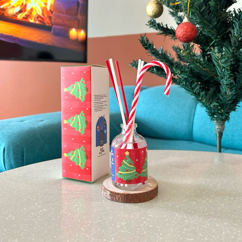 ก้านหอมคริสต์มาส-Diffuser Christmas tree with candy 55ml.🎄🫶🏻