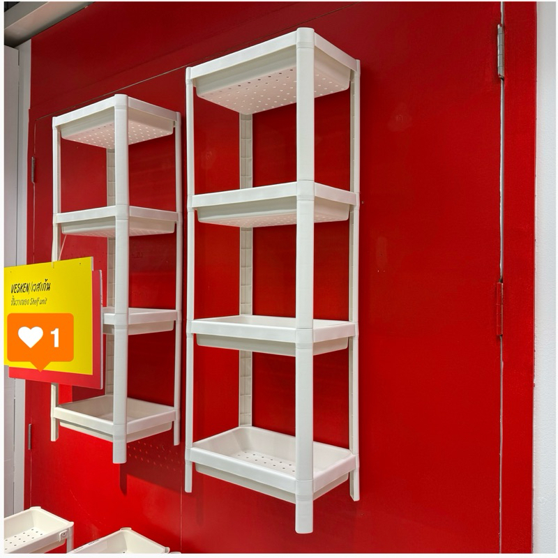 IKEAแท้ ขายถูกมาก VESKEN เวสเก้น ชั้นวางของ,36x23x100 ซม.