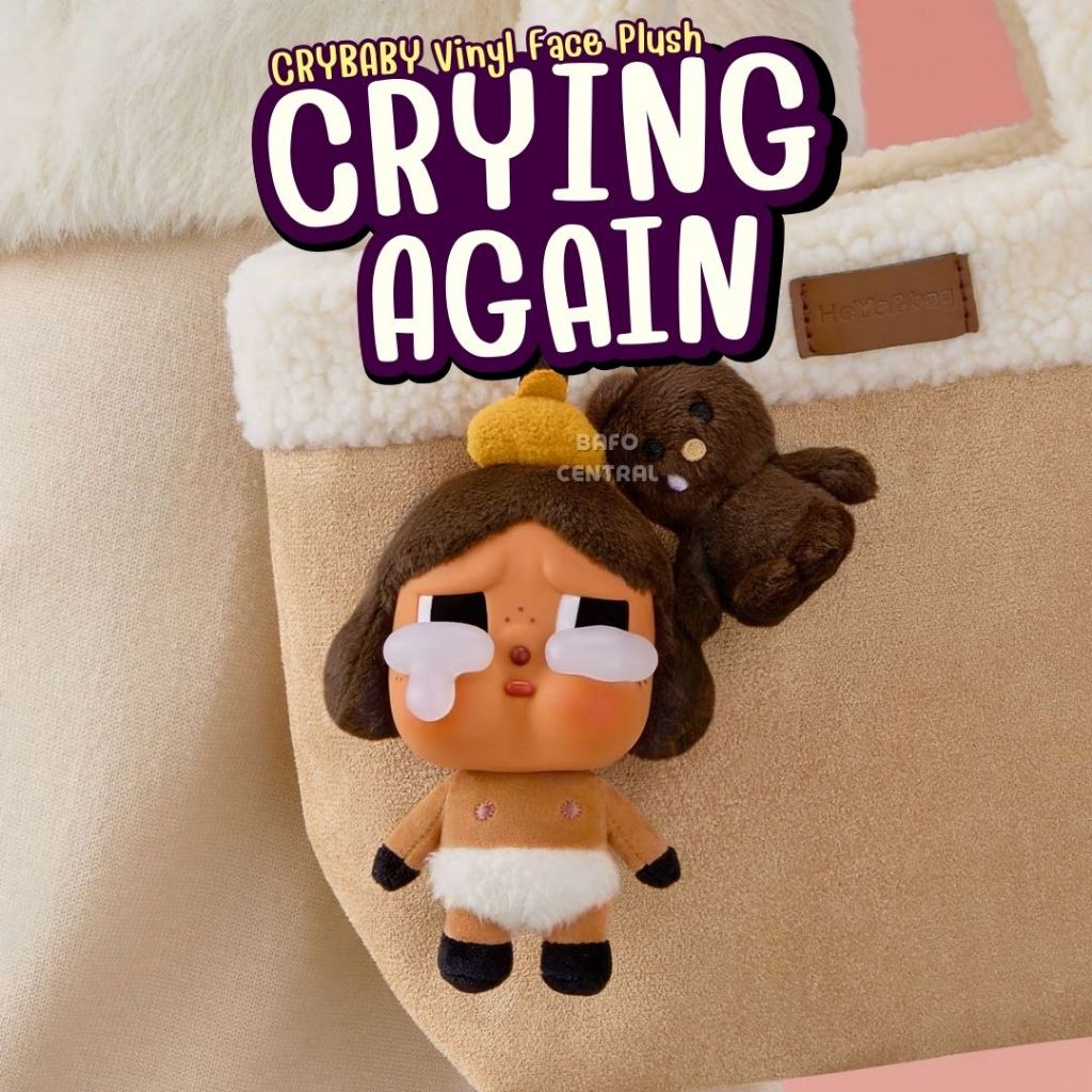 Live ** พวง CRYBABY Crying Again Vinyl Face Plush POP MART พร้อมส่ง พวงกุญแจ