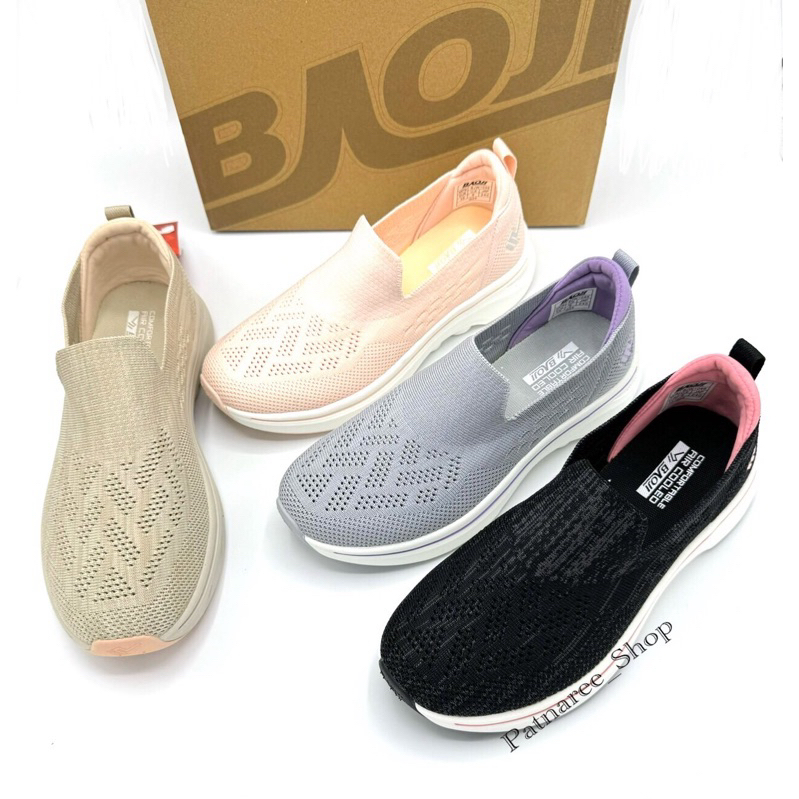 Baoji บาโอจิ รุ่น BJW1046 รองเท้าผ้าใบแบบสวม Slip on สำหรับผู้หญิง Size 36-41