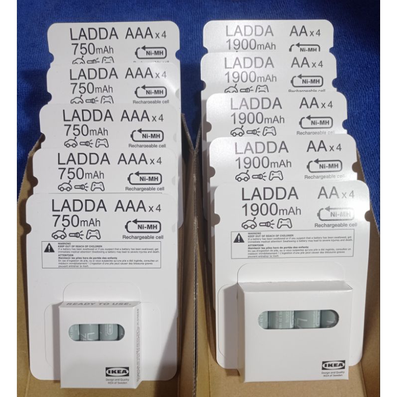 ‼️Made in Japan‼️ ✅ ถ่านชาร์จ แบตเตอรี่ นิเกิลเมทัลไฮไดร์  NI-MH LADDA IKEA  Made in Japan