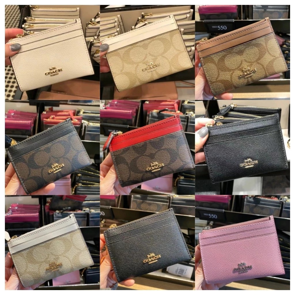 ผู้ถือบัตรกระเป๋าสตางค์ Zip Keyfob เหรียญกระเป๋าสตางค์ ใหม่ กระเป๋าสตางค์ ใบสั้น หรูหรา พร้อมช่องใส่บัตร สําหรับผู้หญิง