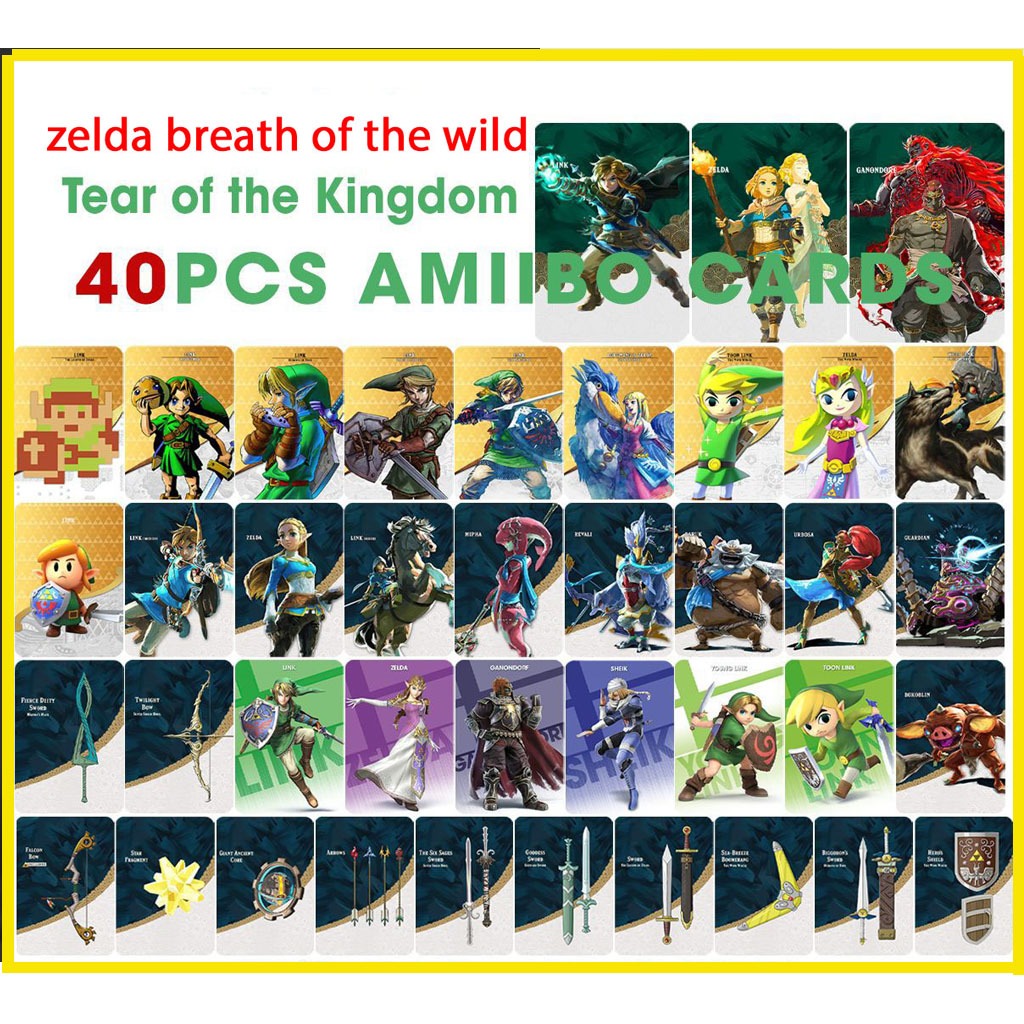 Zelda amiibo การ์ดzelda breath of the wild 40การ์ดอาวุธ NFC การ์ดขนาดเล็ก/atm