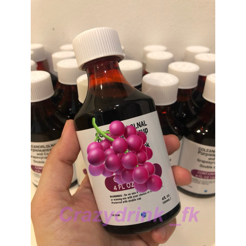 น้ำเชื่อมเข้มข้น กลิ่นองุ่นม่วง หอมหวาน ขนาด 120 ml.