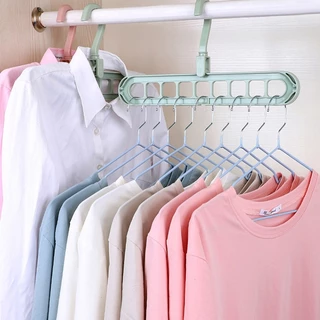 ไม้แขวนเสื้อ 9 ช่อง 9hanger หมุนได้ 360 องศา เพิ่มพื้นที่ใช้สอยในตู้เสื้อผ้าได้อย่างมีประสิทธิภาพ