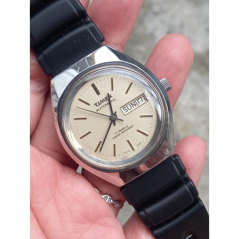 นาฬิกามือสอง Timex Automatic Vintage เดินพร้อมใช้งาน