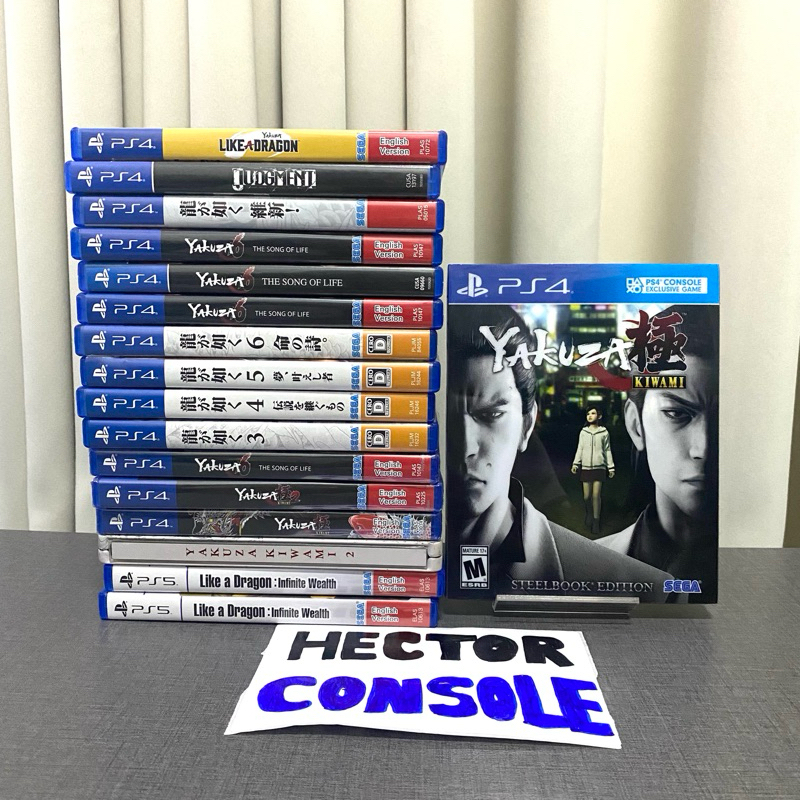 รวมเกมส์ Yakuza (ทุกภาค) Yakuza 6 Yakuza 5 Yakuza 4 ❗️[PS4 มือ2]