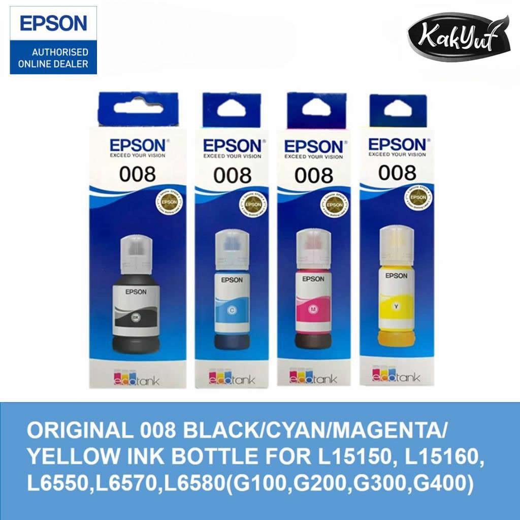 หมึก EPSON 008 ของแท้ ตัวเลือก 4 สี(พร้อมกล่อง)008 หมึกเติมเครื่องพิมพ์, ของแท้ร้อยเปอร์เซ็นต์L15150 L15160 L15158 15168