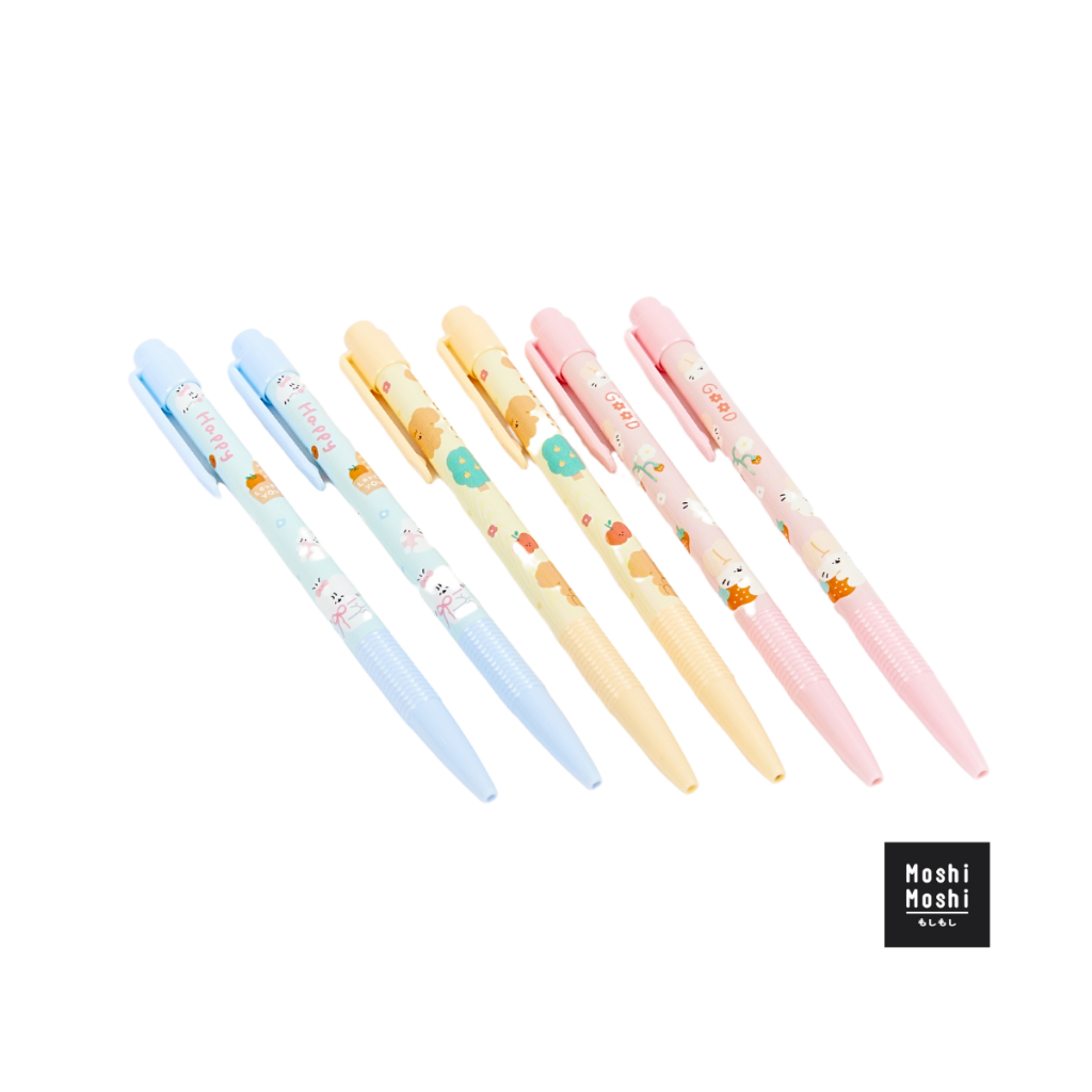 Moshi Moshi ปากกาลูกลื่น ลาย Butterclub ปากกาน้ำเงิน (1 แพ็ค 2 แท่ง) รุ่น 7100052054-52056