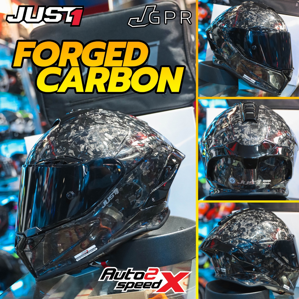 แถมฟรี3เด้ง หมวกกันน็อค JUST1 J-GPR CARBON คาร์บอน 2025