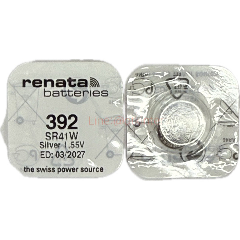 ถ่านRenata 392หรือSR41W silver 1.55V แพค1ก้อน ล็อตใหม่ล่าสุด
