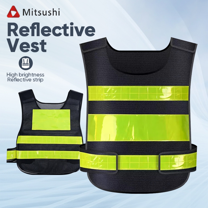 Mitsushi เสื้อกั๊กนิรภัยสะท้อนแสง เสื้อกั๊กสะท้อนแสงเพื่อความปลอดภัย