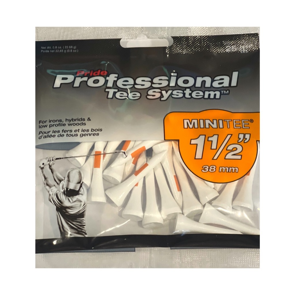 Tee PRIDE PTS 1 1/2" MINITEE WOOD TEES - ORANGE - 25CT ที่ตั้งลูกกอล์ฟ (25ชิ้น)