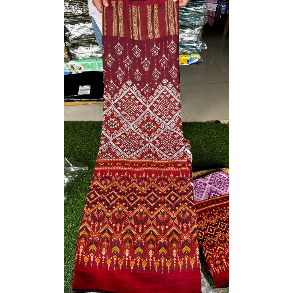 ผ้าถุงลายแพรวา แพรวาพันมหา / ผ้าถุงภูไท / มีเชิง ทอเครื่อง สวยมาก - รูปที่ 2