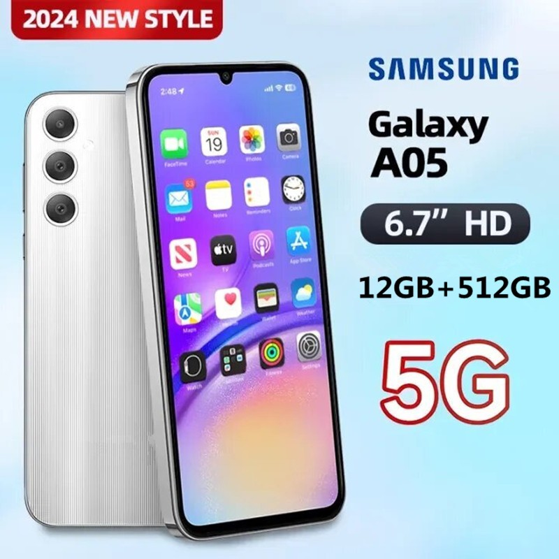 Samsung Galaxy A05  5G โทรศัพท์มือถือแท้ หน้าจอ HD 12GB+512GB Android13 สมาร์ทโฟนแท้ COD