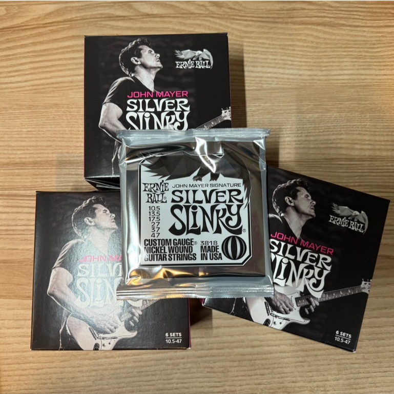 [ ของแท้ 100%]สายกีต้าร์ Ernie Ball John Mayer Silver Slinky ของแท้ 100%