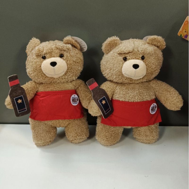 ตุ๊กตาหมีTed สีน้ำตาลอ่อน ขนนุ่มๆน่ารักๆ ขนาด 8 นิ้ว