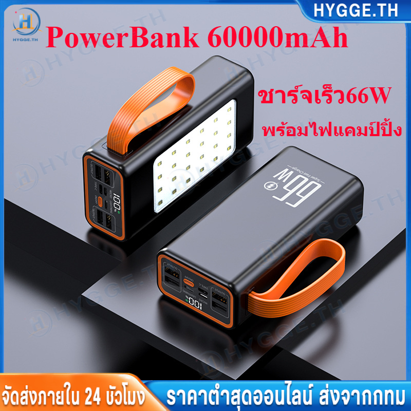 【Hygge】PowerBank 90000mAhชาร์จเร็ว66W fast chargeจริง100%Solar energyพาวเวอร์แบงค์ ประกัน1ปี