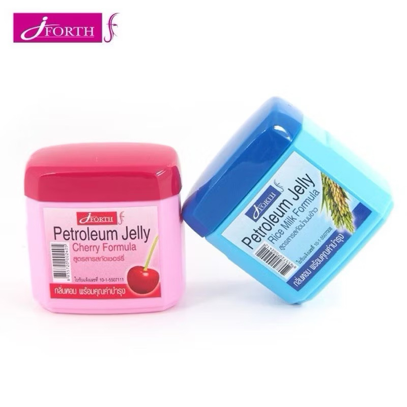 ปิโตเลี่ยม เจลลี่ น้ำนมข้าว ไรช์ มิลค์ ฟอร์มูล่า/วิธ เชอรี่ เจโฟร์ท j Forth Petroleum Jelly 55 g.