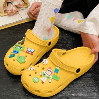 Sale รองเท้าแตะแฟชั่นทรงหัวโต รองเท้าแฟชั่นงานเข้าใหม่ พื้นเ…